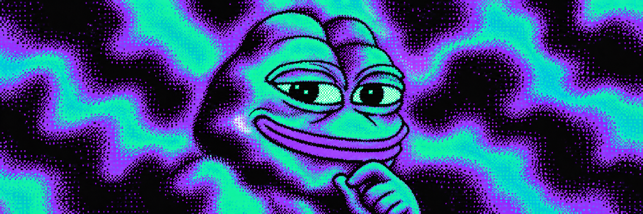 Perk pepe neon banner